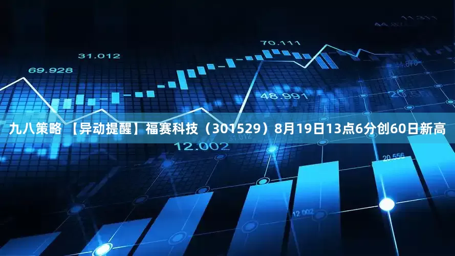 九八策略 【异动提醒】福赛科技（301529）8月19日13点6分创60日新高